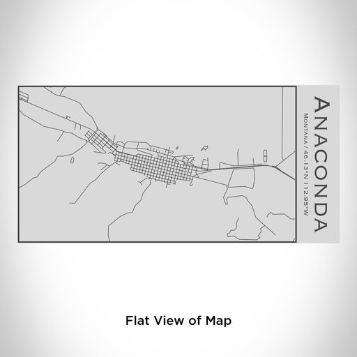Rendered View of Anaconda Montana Map Engraving on 17oz Stainless Steel Insulated Cola Bottle