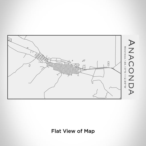 Rendered View of Anaconda Montana Map Engraving on 17oz Stainless Steel Insulated Cola Bottle in White