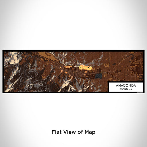 Flat View of Map Custom Anaconda Montana Map Enamel Mug in Ember