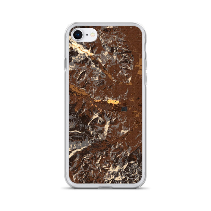 Custom Anaconda Montana Map iPhone SE Phone Case in Ember