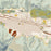 Anaconda Montana Map Print in Woodblock Style Zoomed In Close Up Showing Details