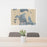 24x36 Anacortes Washington Map Print Lanscape Orientation in Afternoon Style Behind 2 Chairs Table and Potted Plant