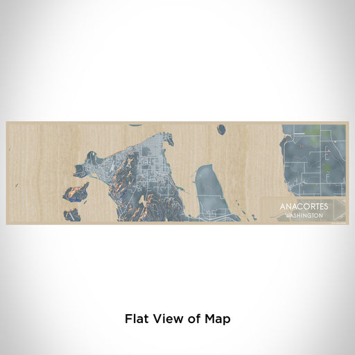 Flat View of Map Custom Anacortes Washington Map Enamel Mug in Afternoon