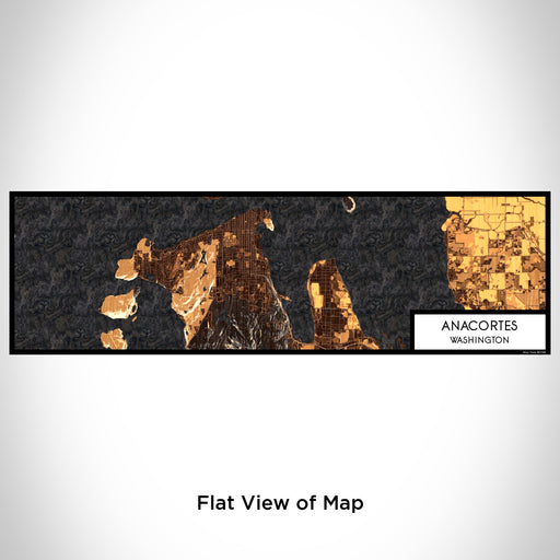 Flat View of Map Custom Anacortes Washington Map Enamel Mug in Ember
