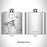 Rendered View of Anacortes Washington Map Engraving on 6oz Stainless Steel Flask