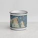 Front View Custom Anacortes Washington Map Enamel Mug in Woodblock