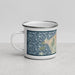 Left View Custom Anacortes Washington Map Enamel Mug in Woodblock