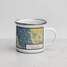 Right View Custom Anacortes Washington Map Enamel Mug in Woodblock
