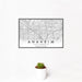 12x18 Anaheim California Map Print Landscape Orientation in Classic Style With Small Cactus Plant in White Planter