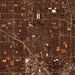 Anaheim California Map Print in Ember Style Zoomed In Close Up Showing Details