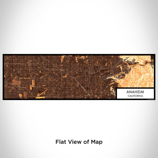Flat View of Map Custom Anaheim California Map Enamel Mug in Ember