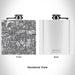Rendered View of Anaheim California Map Engraving on 6oz Stainless Steel Flask in White