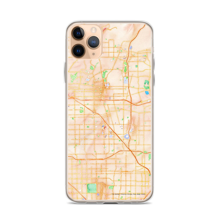 Custom Anaheim California Map Phone Case in Watercolor