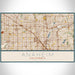 Anaheim California Map Print Landscape Orientation in Woodblock Style With Shaded Background