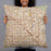 Person holding 22x22 Custom Anaheim California Map Throw Pillow in Woodblock