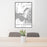 24x36 Anchorage Alaska Map Print Portrait Orientation in Classic Style Behind 2 Chairs Table and Potted Plant