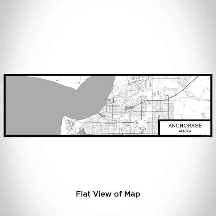 Flat View of Map Custom Anchorage Alaska Map Enamel Mug in Classic