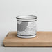 Front View Custom Anchorage Alaska Map Enamel Mug in Classic on Cutting Board