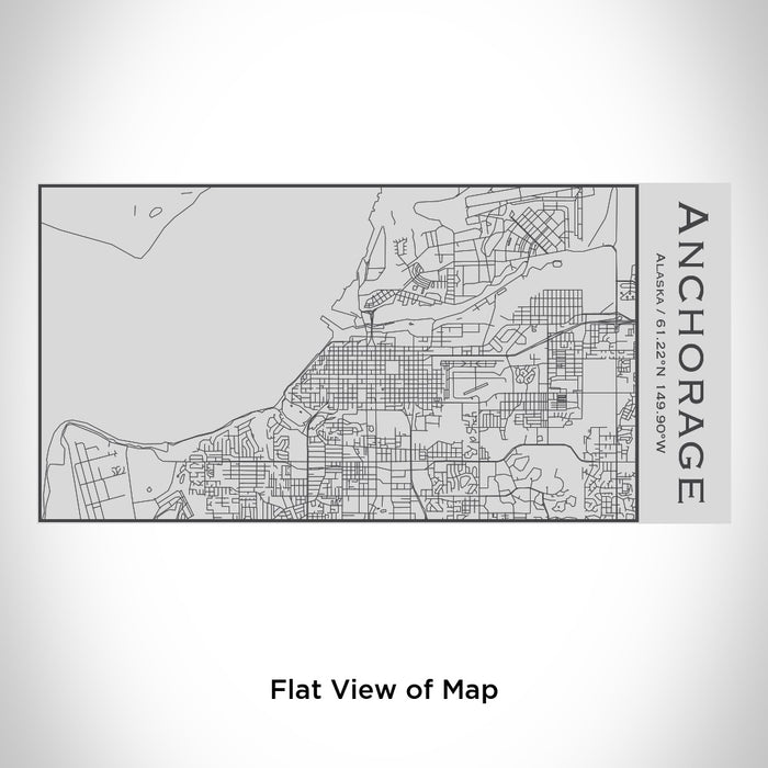 Rendered View of Anchorage Alaska Map Engraving on 17oz Stainless Steel Insulated Cola Bottle