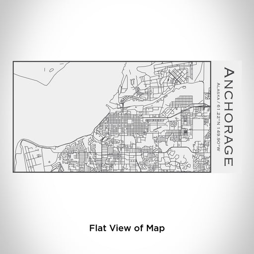 Rendered View of Anchorage Alaska Map Engraving on 17oz Stainless Steel Insulated Cola Bottle in White