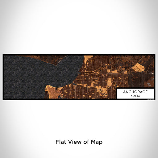 Flat View of Map Custom Anchorage Alaska Map Enamel Mug in Ember