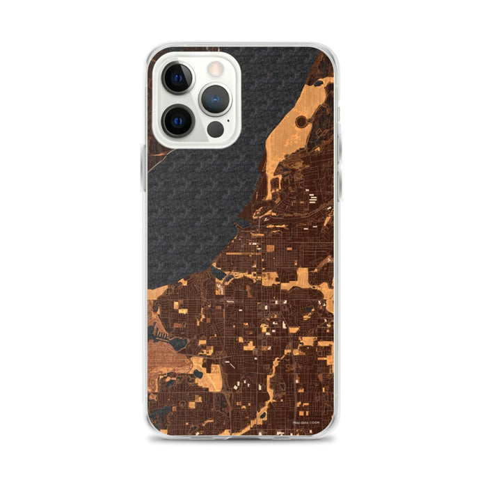 Custom Anchorage Alaska Map iPhone 12 Pro Max Phone Case in Ember