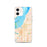 Custom Anchorage Alaska Map iPhone 12 Phone Case in Watercolor