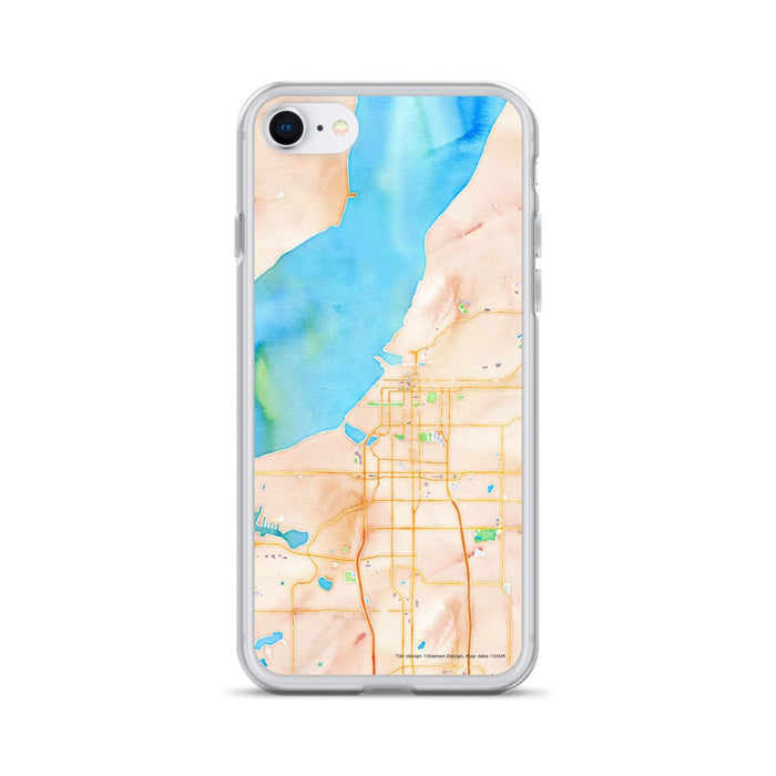 Custom Anchorage Alaska Map iPhone SE Phone Case in Watercolor