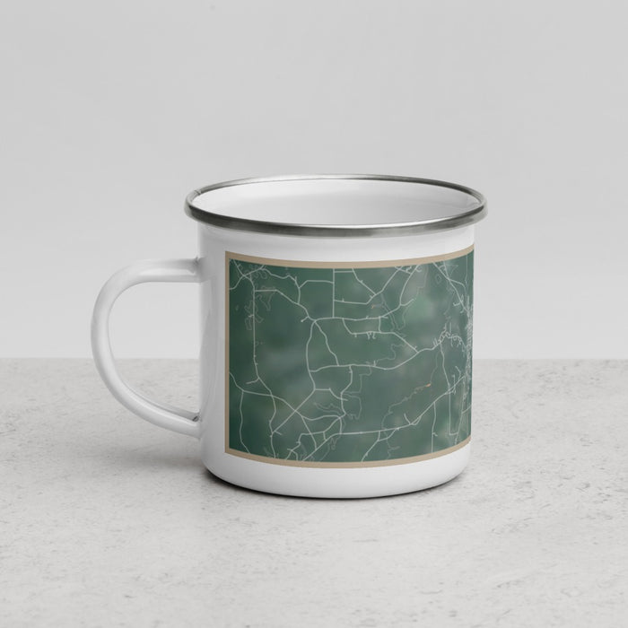 Left View Custom Andalusia Alabama Map Enamel Mug in Afternoon