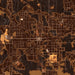 Andalusia Alabama Map Print in Ember Style Zoomed In Close Up Showing Details