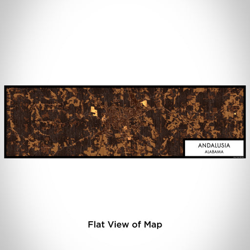Flat View of Map Custom Andalusia Alabama Map Enamel Mug in Ember