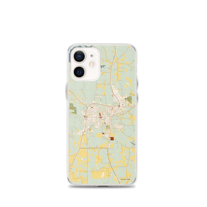 Custom Andalusia Alabama Map iPhone 12 mini Phone Case in Woodblock