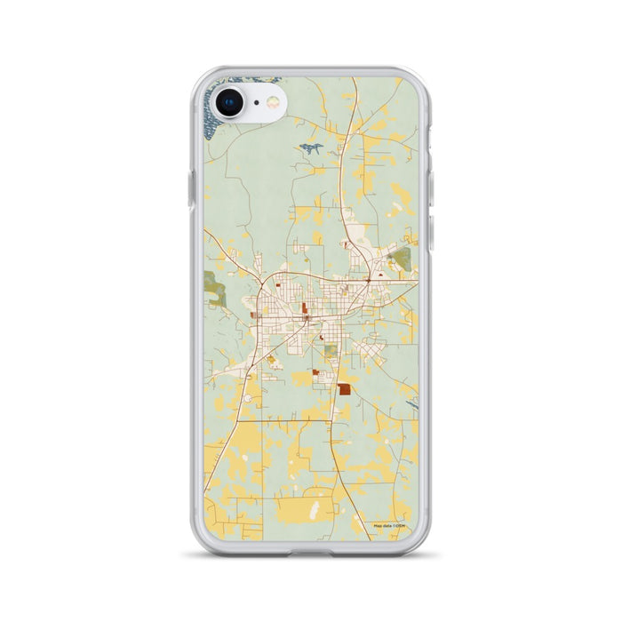 Custom Andalusia Alabama Map iPhone SE Phone Case in Woodblock