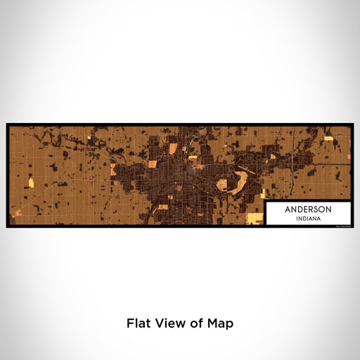 Flat View of Map Custom Anderson Indiana Map Enamel Mug in Ember