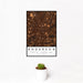12x18 Anderson South Carolina Map Print Portrait Orientation in Ember Style With Small Cactus Plant in White Planter