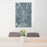 24x36 Anderson South Carolina Map Print Portrait Orientation in Afternoon Style Behind 2 Chairs Table and Potted Plant