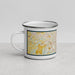 Left View Custom Anderson South Carolina Map Enamel Mug in Woodblock
