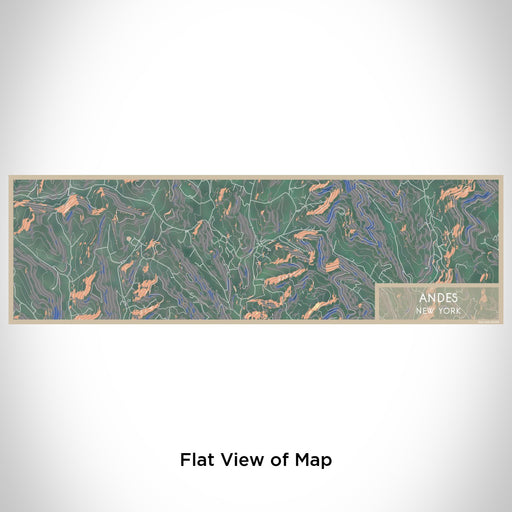 Flat View of Map Custom Andes New York Map Enamel Mug in Afternoon