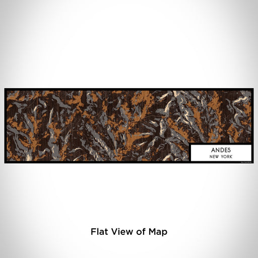 Flat View of Map Custom Andes New York Map Enamel Mug in Ember