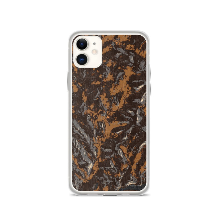 Custom iPhone 11 Andes New York Map Phone Case in Ember