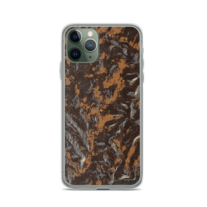 Custom iPhone 11 Pro Andes New York Map Phone Case in Ember
