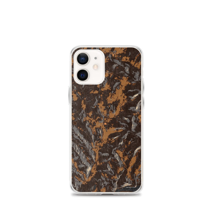 Custom iPhone 12 mini Andes New York Map Phone Case in Ember