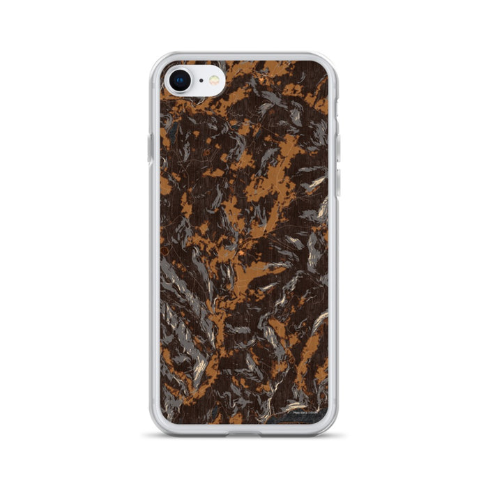 Custom iPhone SE Andes New York Map Phone Case in Ember