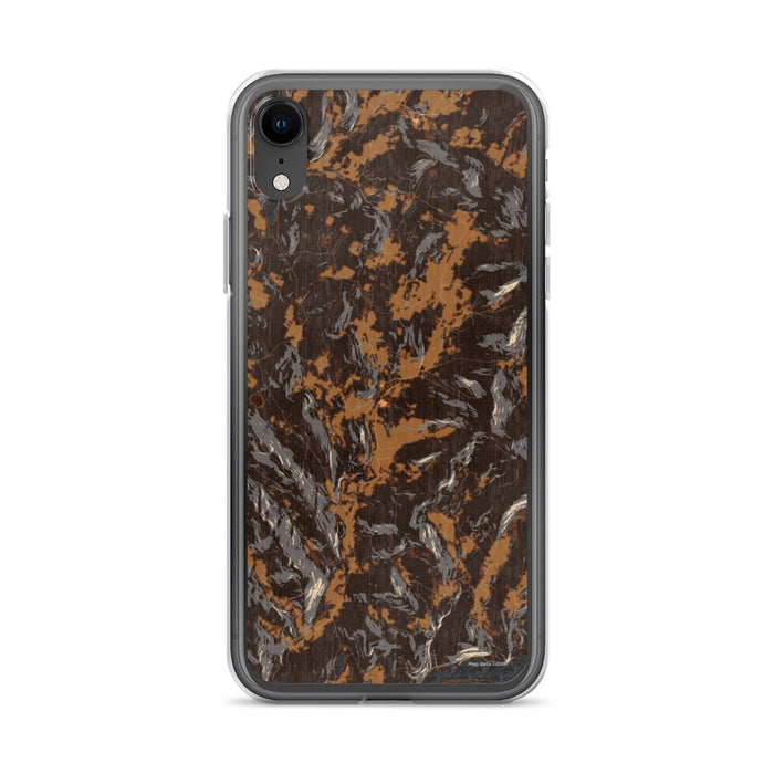 Custom iPhone XR Andes New York Map Phone Case in Ember