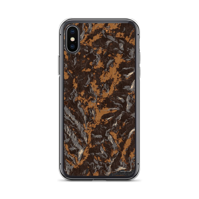 Custom iPhone X/XS Andes New York Map Phone Case in Ember