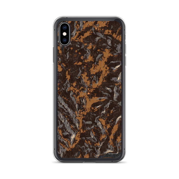 Custom iPhone XS Max Andes New York Map Phone Case in Ember