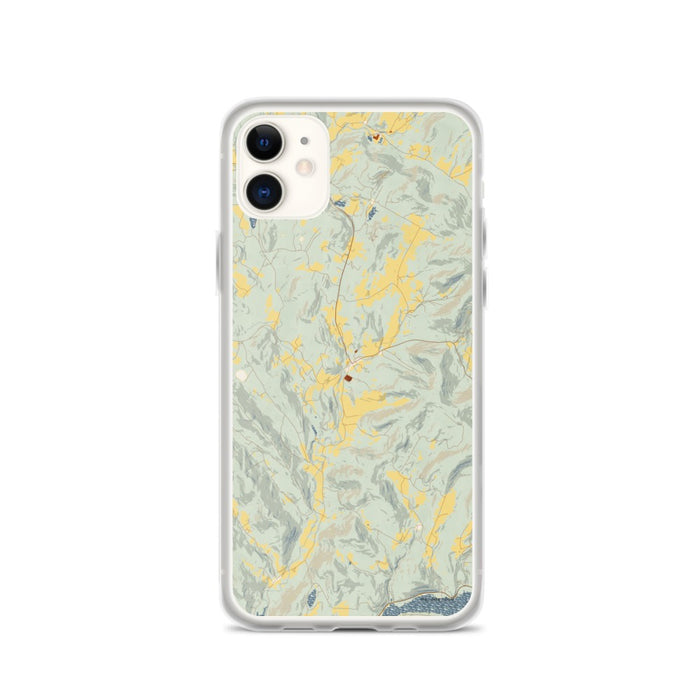Custom iPhone 11 Andes New York Map Phone Case in Woodblock