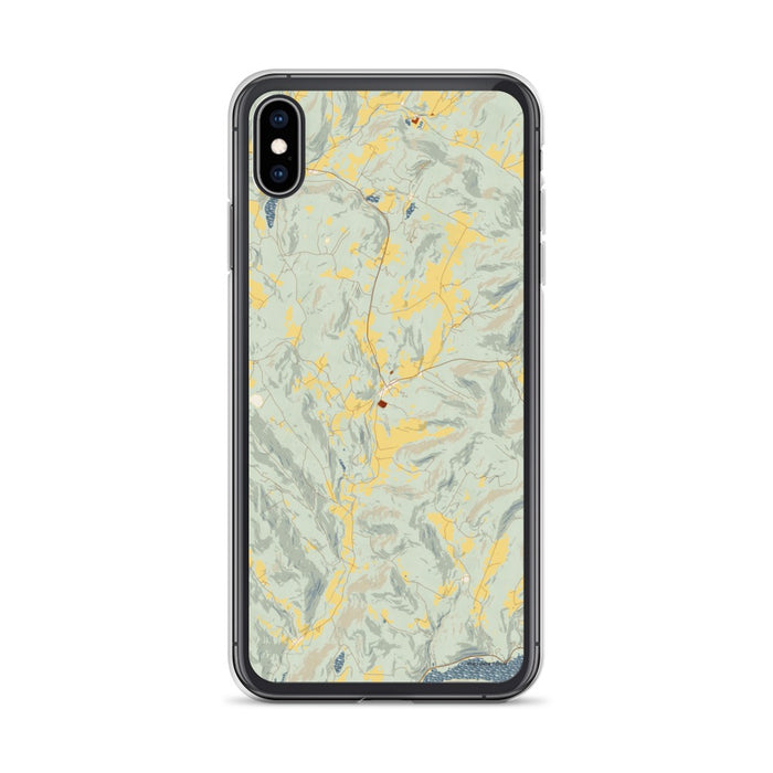 Custom iPhone XS Max Andes New York Map Phone Case in Woodblock