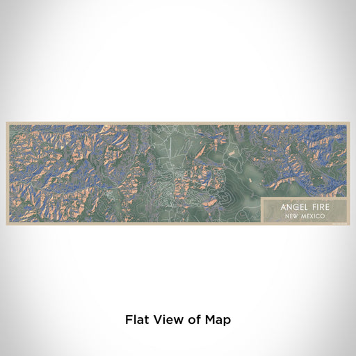 Flat View of Map Custom Angel Fire New Mexico Map Enamel Mug in Afternoon