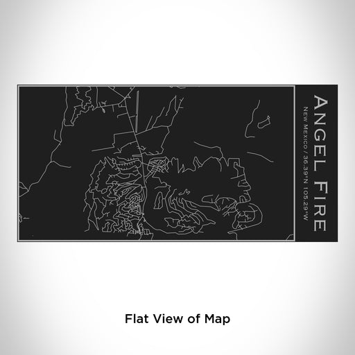 Rendered View of Angel Fire New Mexico Map Engraving on 17oz Stainless Steel Insulated Cola Bottle in Black